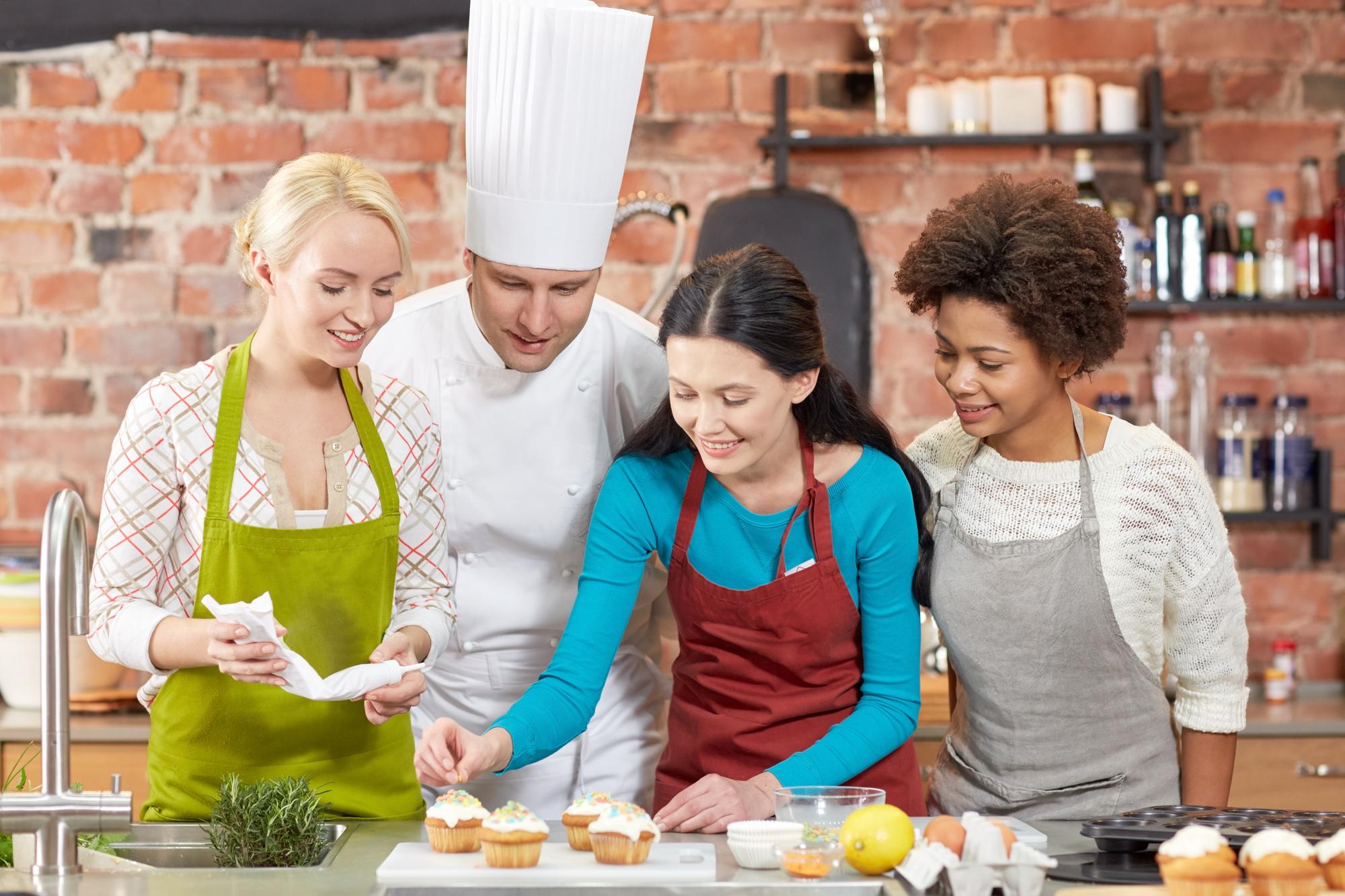 Open kitchen workshop with students